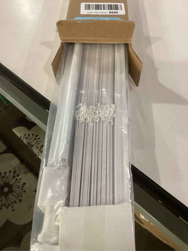 Condition photo showing Good Condition for lazblinds no tools no drill 1" vinyl mini blinds, cordless blinds for windows, light filtering horizontal window blinds & shades, 30" w x 72" h, white cordless-white 30" w x 72" h
