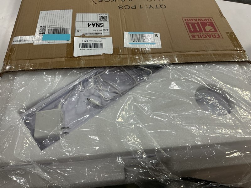 Condition photo showing Good Condition for HIEEY Lighted Makeup Mirror, Hollywood Vanity Mirror with Lights, Three Color Lighting Modes, with 5X Magnification Mirror, Smart Touch Control, 360°Rotation (22.8in,White) 22.8"L X 18.1"W (128 LED)