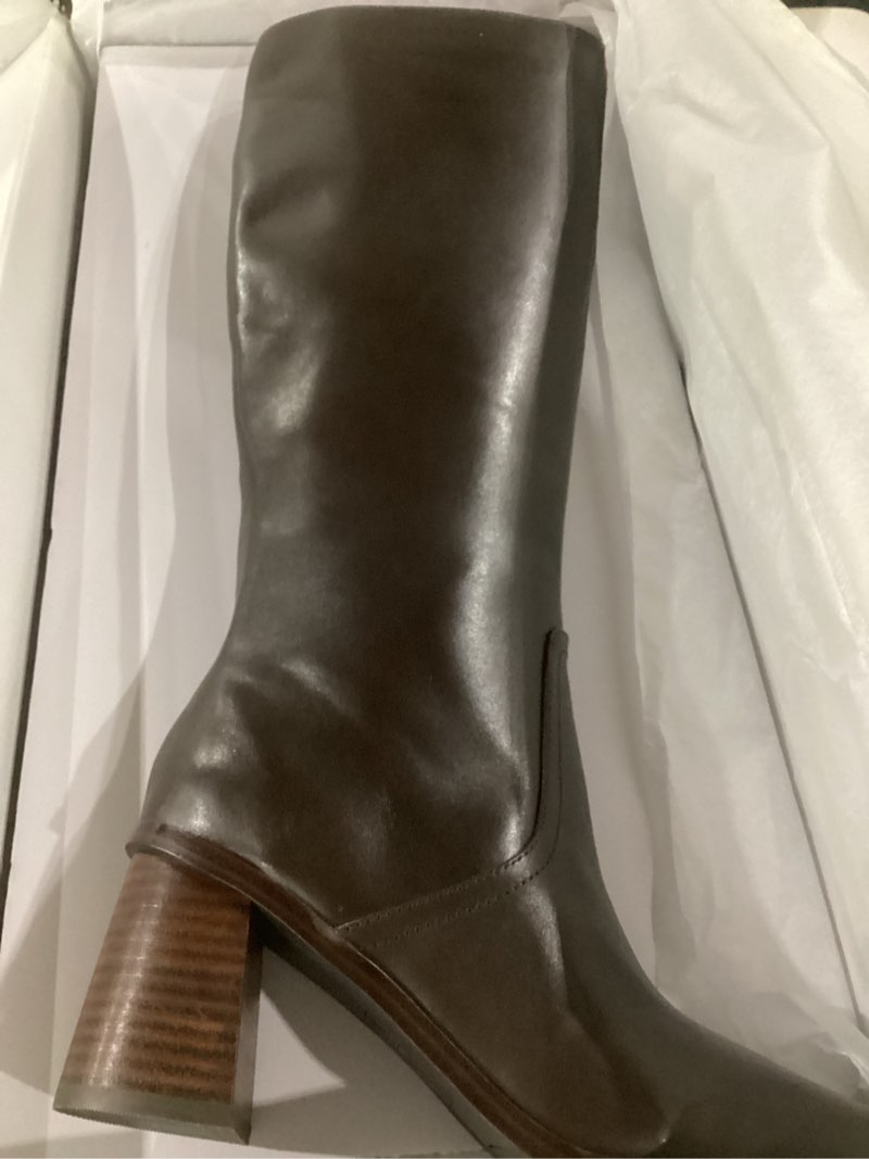 nine west women's dortha boot, brown 200, 6