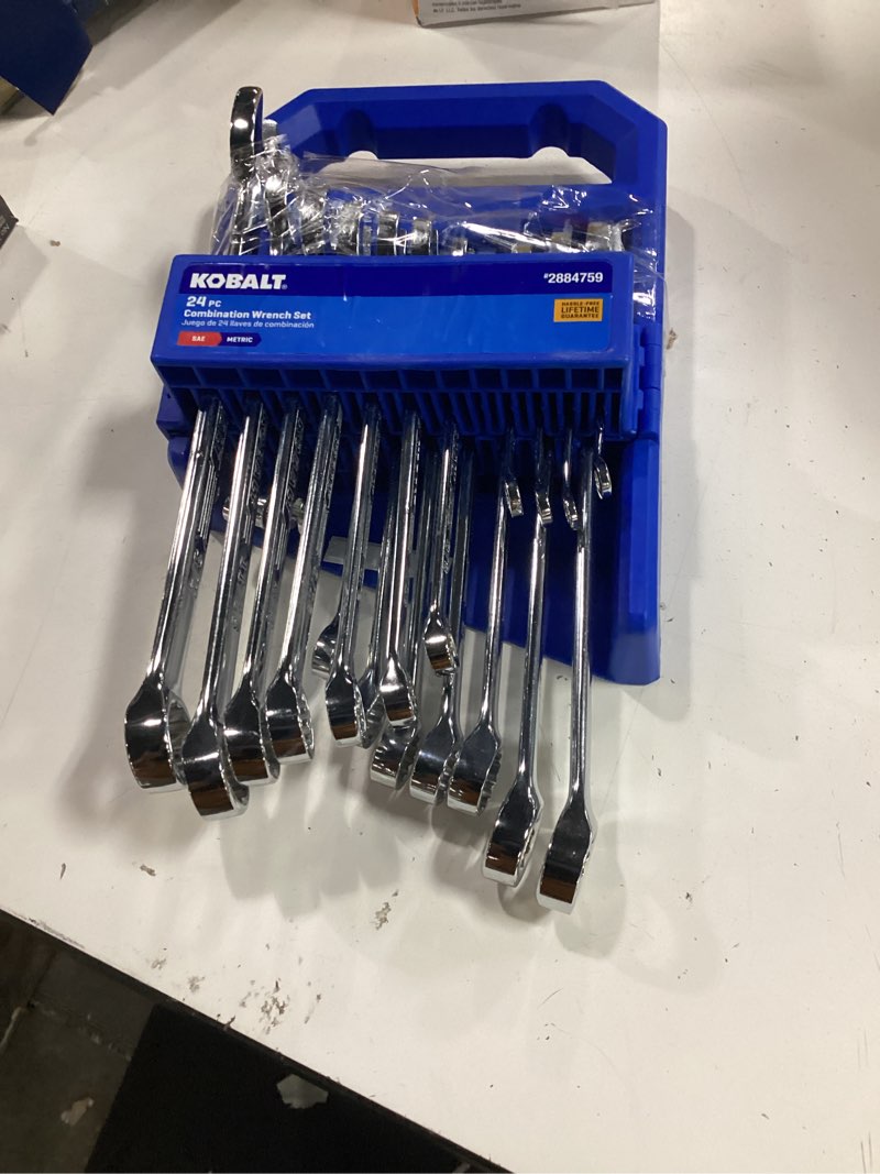 Condition photo showing Good Condition for kobalt 23-piece (sae) and metric standard combination wrench