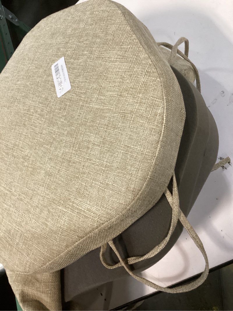 Condition photo showing As Is for Windsor Chair Cushions for Dining Chairs 4 Pack Non Slip Kitchen Seat Cushion with Ties and Washable Covers Indoor Comfortable Seat Pad with Thick Foam 16.5" x 15.5" x 2" Beige Beige 4