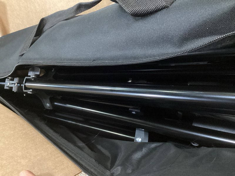 Condition photo showing Good Condition for slow dolphin photo video studio 20ft (wide) x 10ft (tall) heavy duty adjustable width & length photography backdrop stand background support system kit with spring clamps, backdrop clips, carry bag
