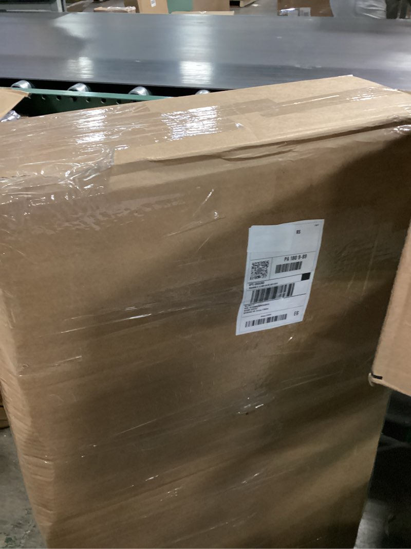 Condition photo showing New/Like New for Furologee 61" Computer Desk with Power Outlet & LED Lights, Reversible Gaming Desk with File Cabinet & Monitor Stand for Home Office, Writing Study Table with Storage Shelves and Drawer, Rustic Brown Rustic Brown 61in with Outlets