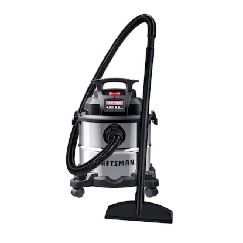 craftsman 5-gallon 4 hp corded wet/dry shop vacuum with accessories included