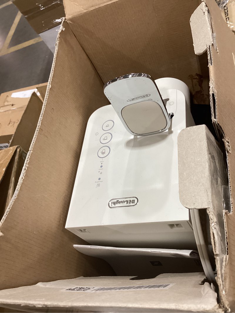 Condition photo showing As Is for Nespresso Lattissima One Original Espresso Machine with Milk Frother by De'Longhi, Silky White Machine with Latte Crema Silky White