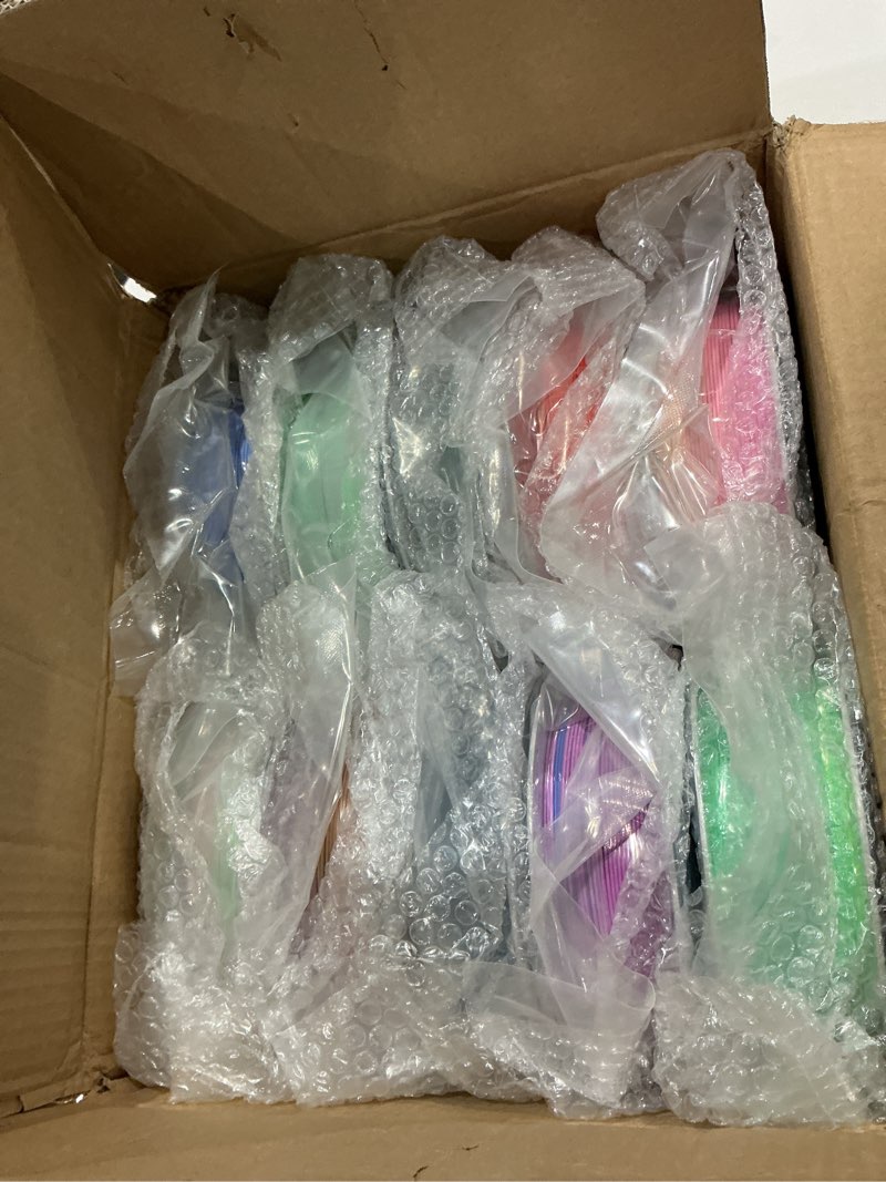 Condition photo showing Good Condition for matte rainbow pla 3d printer filament, 10 rolls,1kg spool(2.2lbs) 1.75mm 3d printing multicolor gradient filament bundle for most fdm 3d printers,10 different matte rainbow colors 02-10*1kg matte rainbow pla