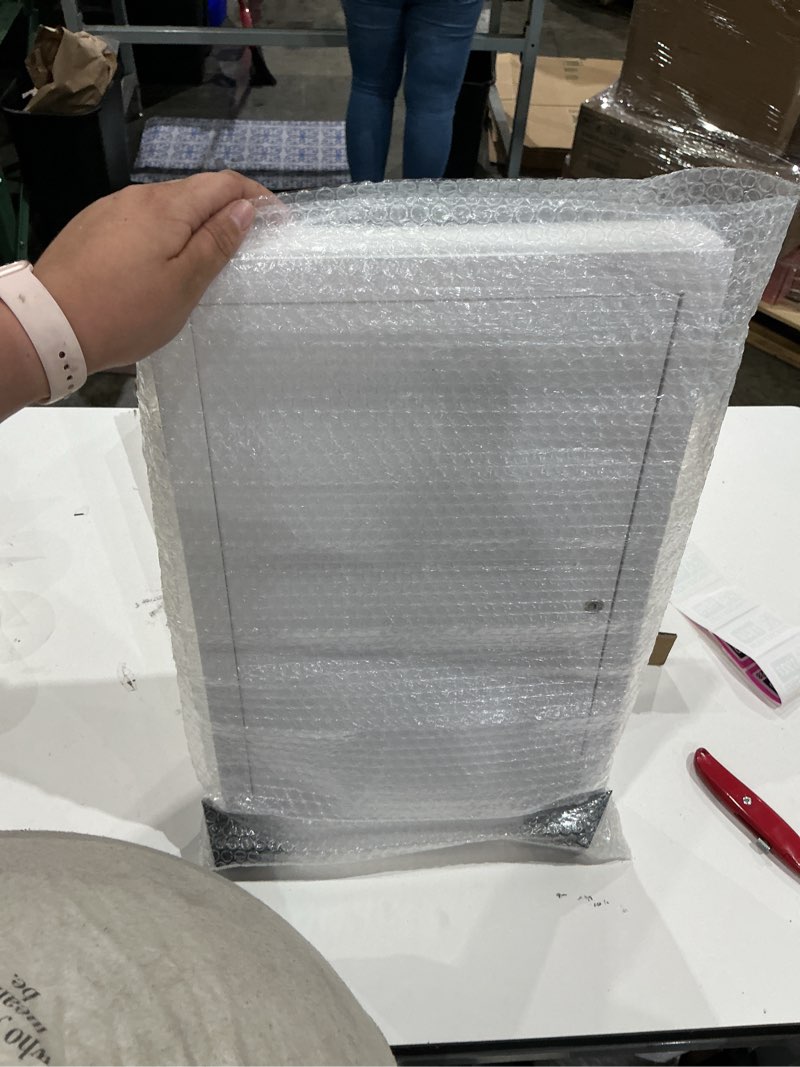 Condition photo showing Good Condition for qwork aluminum alloy access panel,12 x 24 inch service shaft door panel, easy access doors with screwdriver latch, for drywall & ceiling electrical, white
