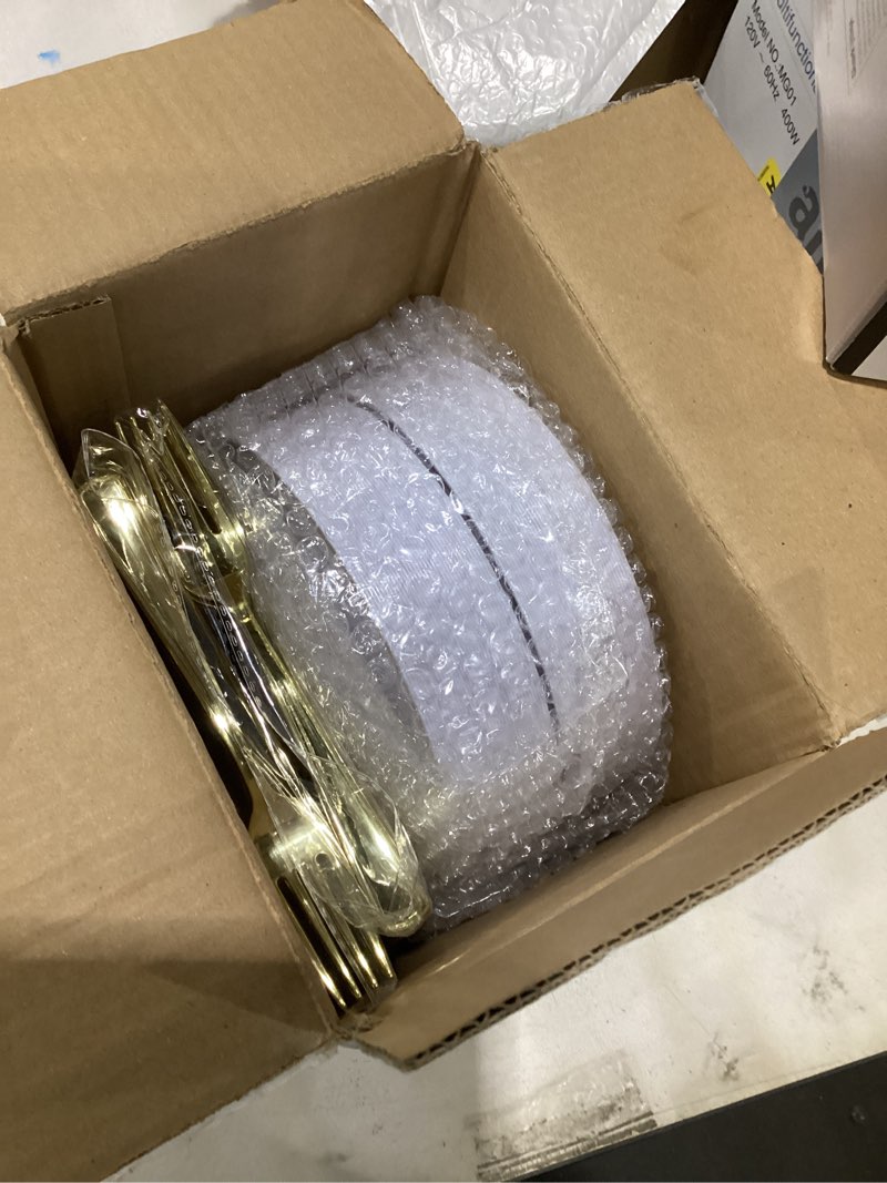 Condition photo showing Good Condition for I00000 144 Small Plastic Dessert Plates Set Include 72 Pcs Gold Dessert Plates 7.5" with 72 Pcs Forks 7.5",Disposable Cake Plate,Fancy White Gold Plastic Small Plates for Party