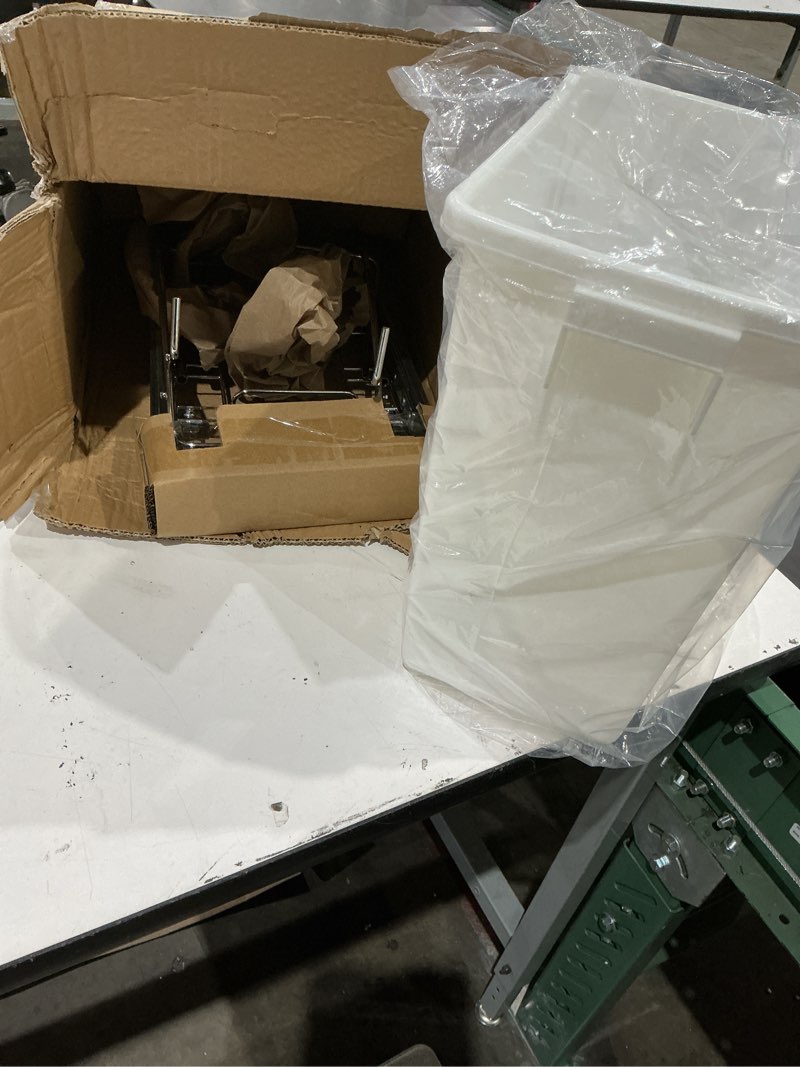 Condition photo showing Good Condition for household essentials pull out trash can with under-cabinet caddy
