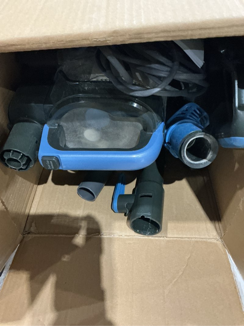 Condition photo showing As Is for kenmore du1040 featherlite bagless upright vacuum lightweight cleaner with 4 height adjustment, swivel steering design, 2 cleaning tools for carpet and hard floor, blue