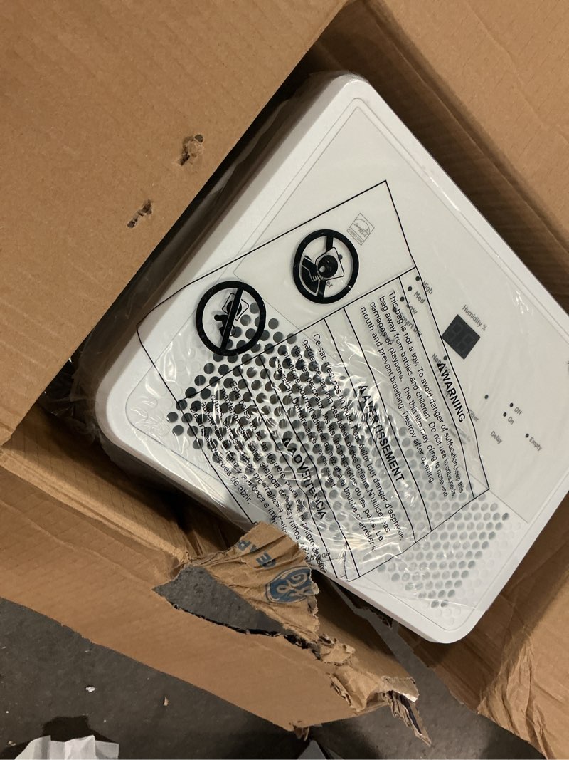 Condition photo showing Good Condition for ge 35 pt. dehumidifier with smart dry for bedroom, basement or very damp rooms up to 3000 sq. ft. in white, energy star
