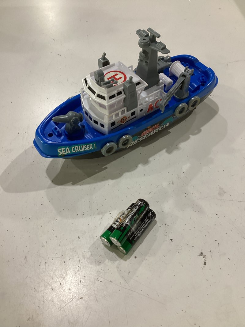 Condition photo showing Good Condition for artcreativity aquatic research vessel, battery operated toy boat for kids, floats in water, floating bathtub and pool toy for boys and girls, best birthday gift for children