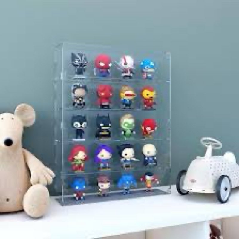 SVENJBB Acrylic Display Case Compatible with Funko POP! 4 Inch Figurines, Dustproof Display Cabinet 