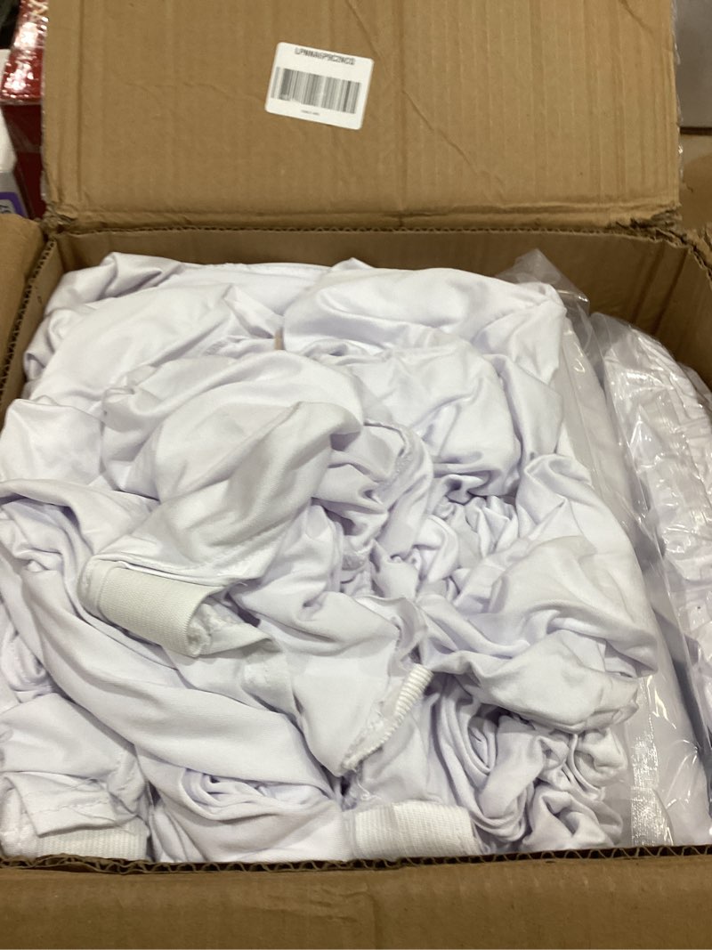 Condition photo showing New/Like New for vevor 50 pcs white chair covers polyester spandex chair cover stretch slipcovers for wedding party dining banquet chair decoration covers 50pcs white-b