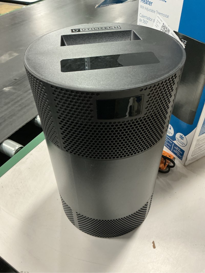 Condition photo showing As Is for Utilitech 1500W 360 Deg Ceramic Heater 1500 -Watt Ceramic Tower Indoor Electric