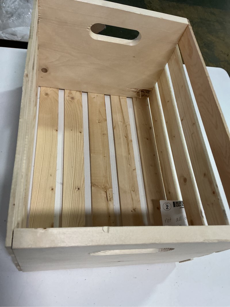 Condition photo showing As Is for STOR Crate 12.5-in W x 9.5-in H x 17.5-in D Wood Bin
