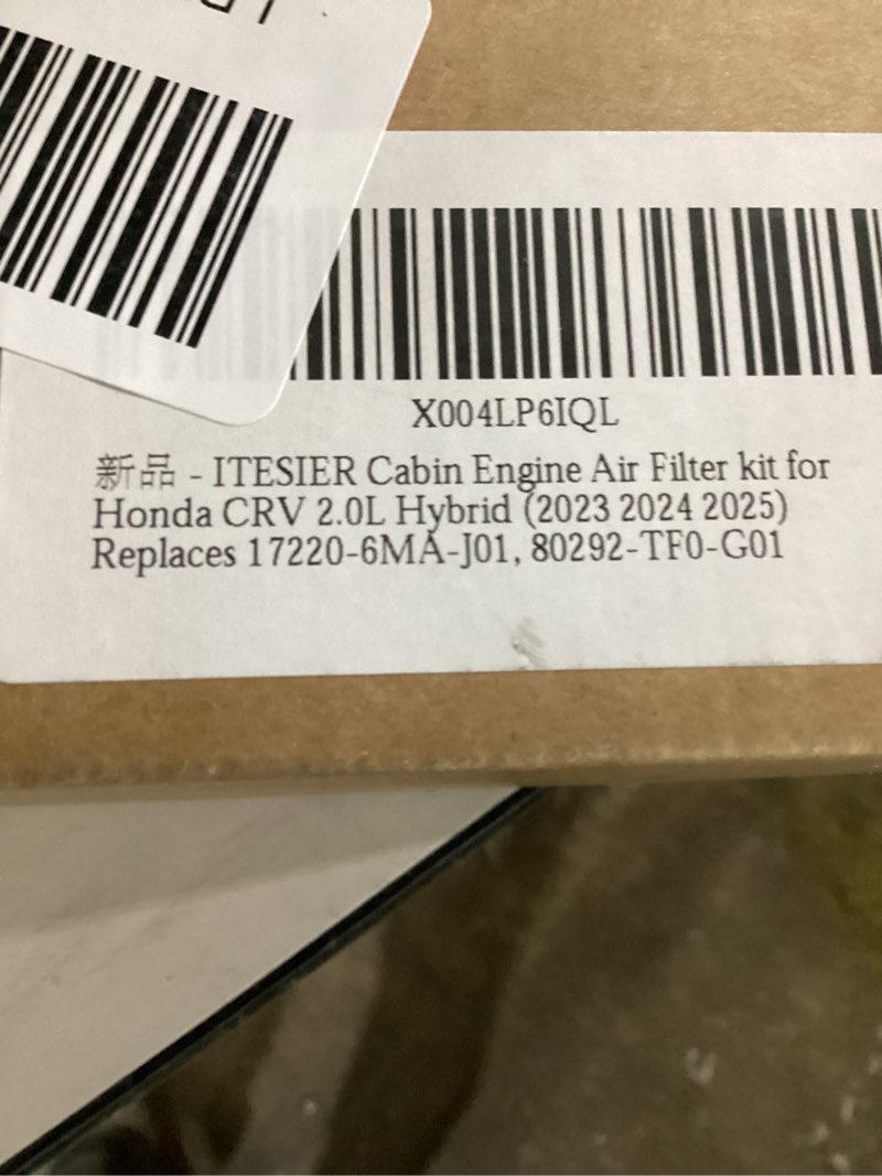 Cabin engine air filter kit for honda CRV 2.0L Hybrid (2023 2024 2025)