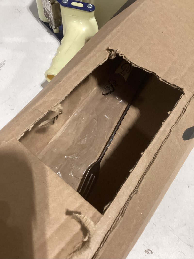 Condition photo showing As Is for Barfly Fork Bar Spoon, End 19 5/8" (50 cm), Stainless Steel Stainless Steel Fork End 19 5/8" (50 cm)