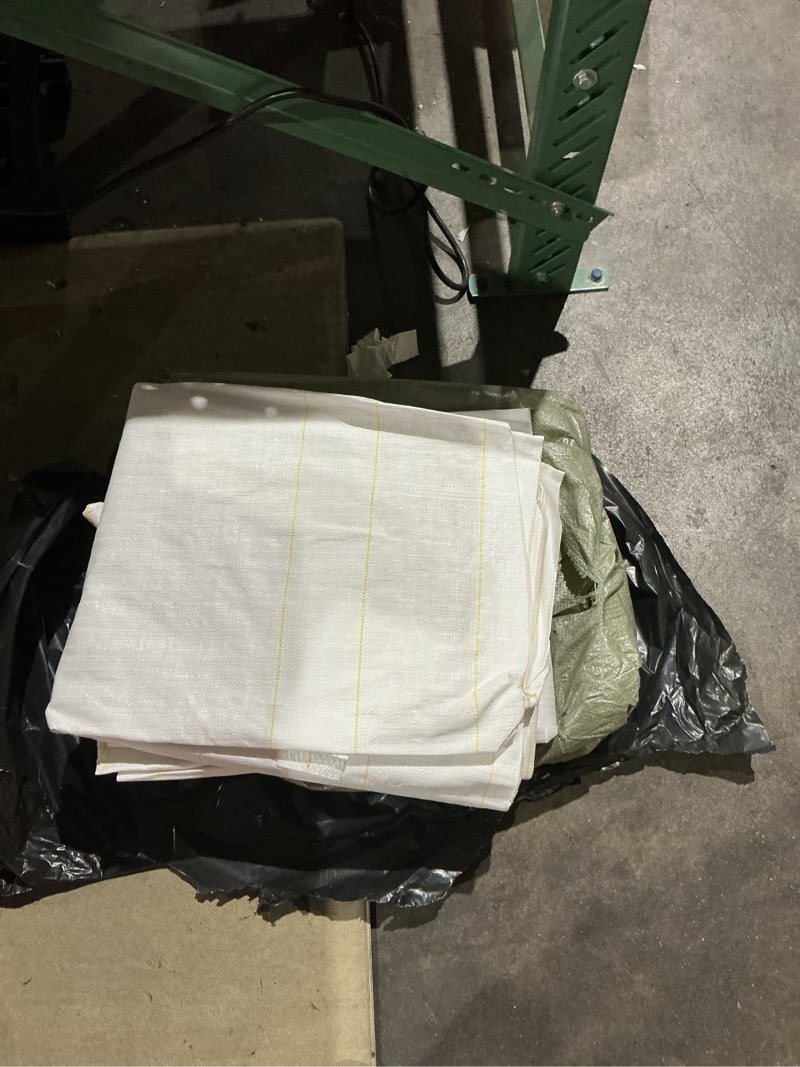 Condition photo showing As Is for qwork fibc bulk bag, 4 pack sandbags 1 ton industrial grade bag holds 2200 lbs, woven polypropylene bags