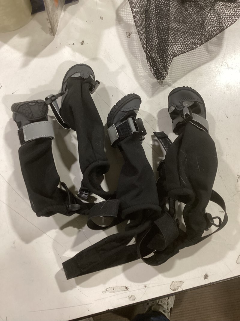 Condition photo showing Good Condition for Dog Suspender Boots, Waterproof Dog Rain Boots, Puppy Snow Shoes for Winter, Anti Dirt Pants with Shoes, Adjustable Suspender Pants for Outdoor Walking & Paw Protectors 1