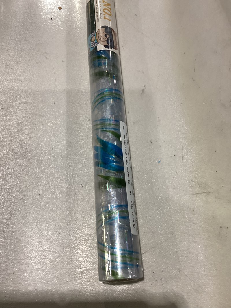 Condition photo showing New/Like New for Coavas Window Privacy Film, Stained Glass Window Film Decorative, Rainbow Static Cling Windows Coverings Film, Floral Non-Adhesive Sun Blocking Decals for Home Bathroom Door, Blue, 23.6" x 78.7" 23.6 x 78.7 Inch Blue