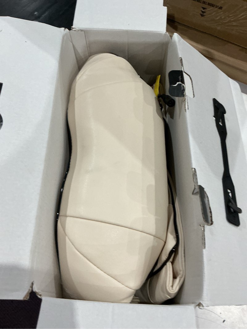 Condition photo showing As Is for nekteck shiatsu neck massager with heat for pain relief deep tissue, 2026 upgraded 3d back shoulder kneading massage pillow, relaxation gifts for him her mom dad mother's day, beige (not cordless)