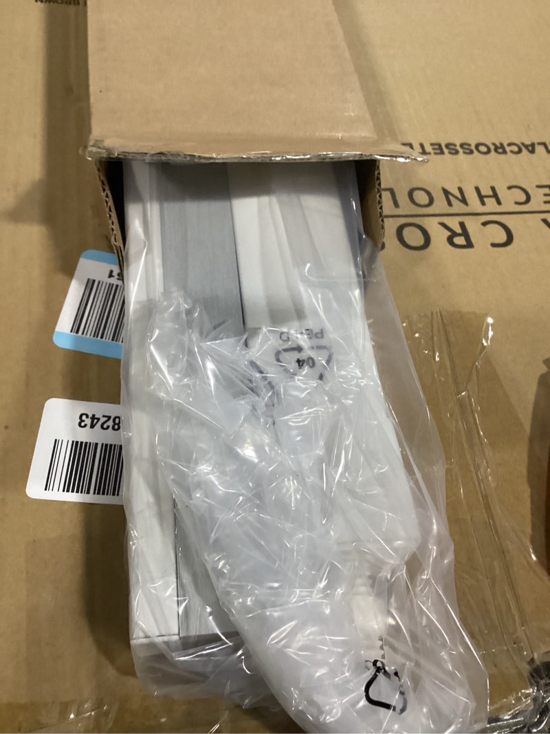 Condition photo showing As Is for LazBlinds No Tools No Drill Cordless Cellular Shades, Blackout Light Blocking Honeycomb Shades for Home, Thermal Insulation Blinds for Windows, 19" W x 36" H, White