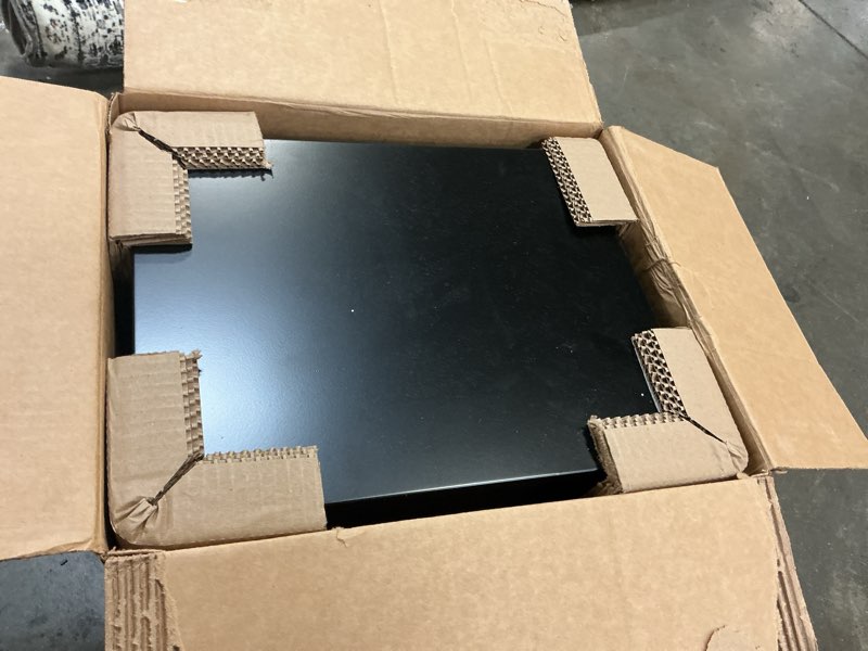 Condition photo showing As Is for space solutions 18" deep 2 drawer letter width vertical file cabinet, black