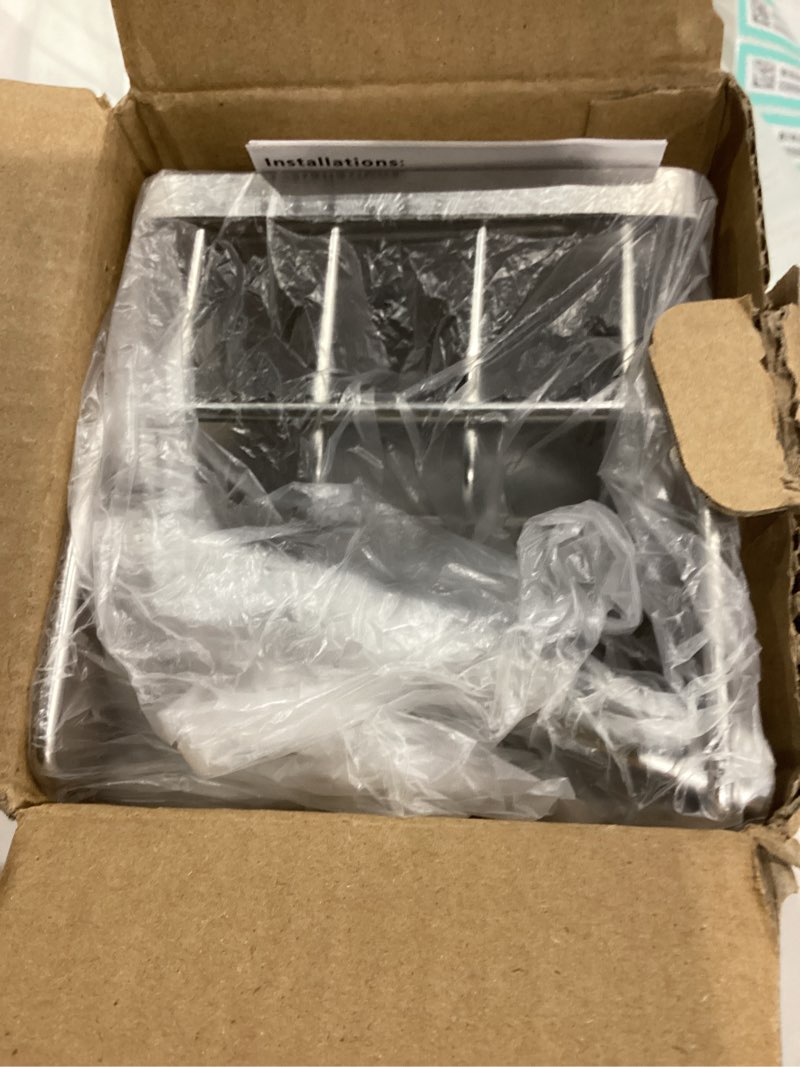 Condition photo showing Good Condition for Sponge Holder for Kitchen Sink 304 Stainless Steel Self-Draining Sink Caddy with Smiley Face Sponge and Brush Holder Towel Bar and Divider Kitchen Gadgets Organizer for Countertop, Silver