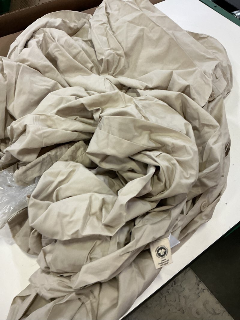 Condition photo showing Good Condition for european linen duvet cover color sand full/queen
