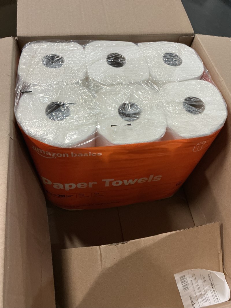 Condition photo showing New/Like New for Amazon Basics FSC-Certified 2-Ply Flex-Sheets Paper Towels, 150 Sheets per Roll, 12 Basics Rolls = 32 Regular Rolls XXL 150 sheet (Pack of 12)