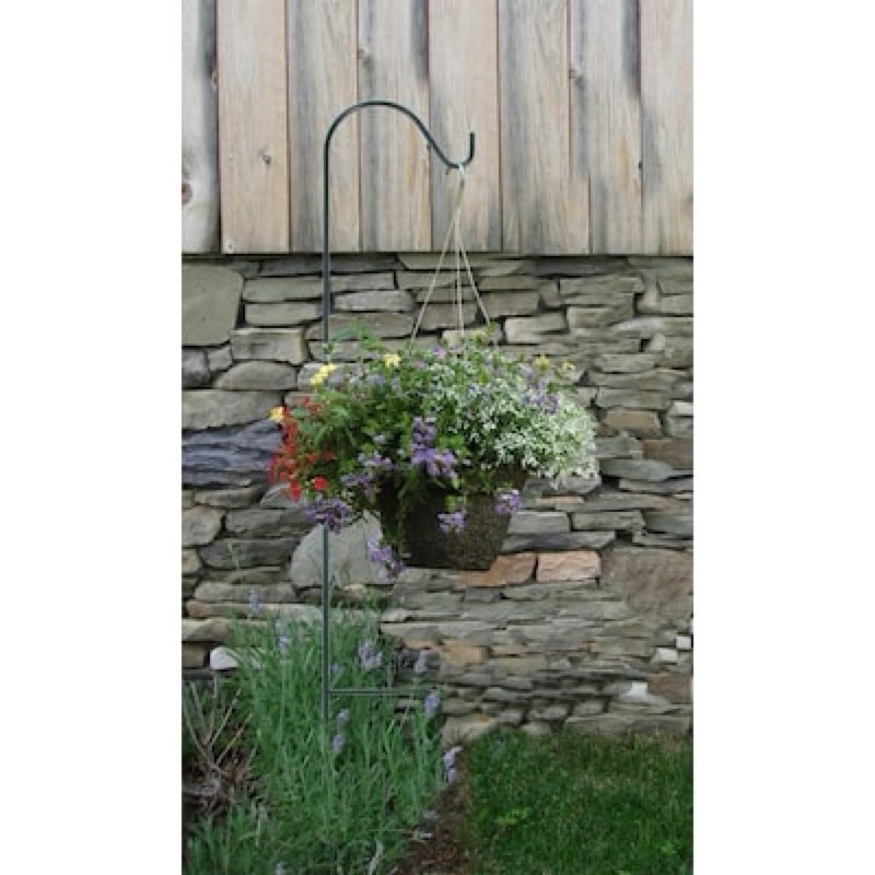style selections 90-in black powder coated metal shepherd's hook