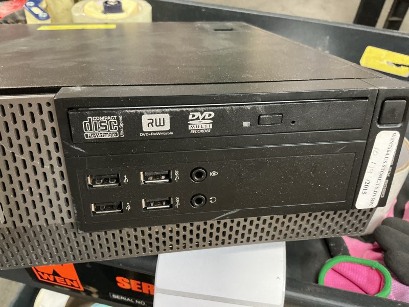 Condition photo showing As Is for (incomplete )refurbished: dell optiplex 9020 (d07s) sff pc - intel core i5 3.3ghz (4590) quad core cpu - 8gb ram - 256gb ssd - dvd - windows 10 pro 64 bit installed - kb/mouse included