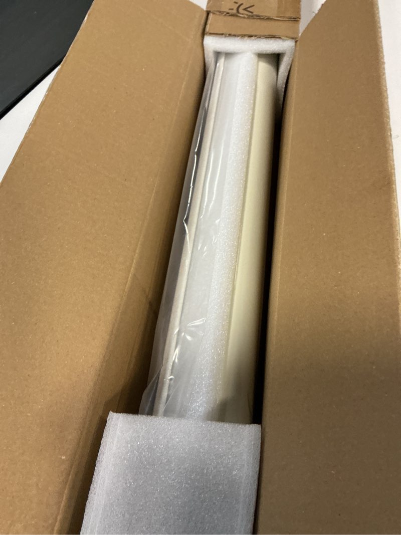 Condition photo showing Good Condition for allesin zen no drill no tools blackout roller shades for windows, 100% blackout linen fabric,renter-friendly,uv protection,cordless roller blinds for home, office, bedroom(linen,46x48) 46"w x 48"h linen-polyester-100% blackout-linen