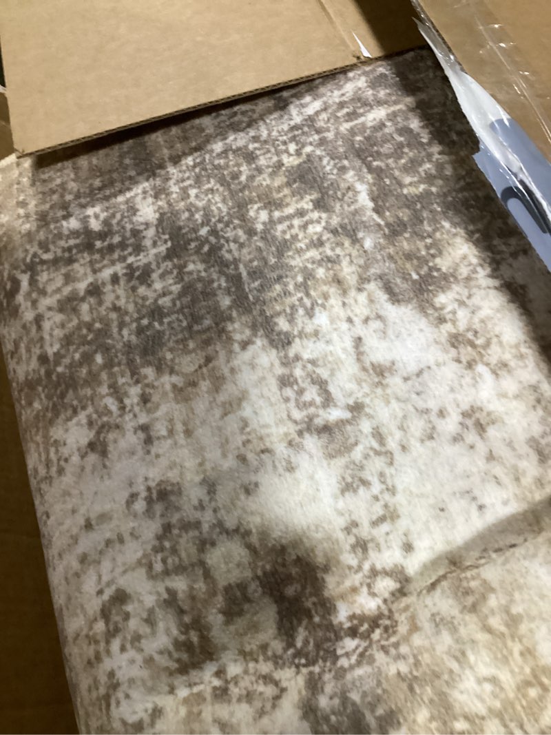 Condition photo showing As Is for 8x10 area rugs for living room: abstract washable rug with anti-slip backing non-shedding stain-resistant soft modern large carpet for bedroom dining room farmhouse nursery home office black black/gray 8' x 10' (rectangular)