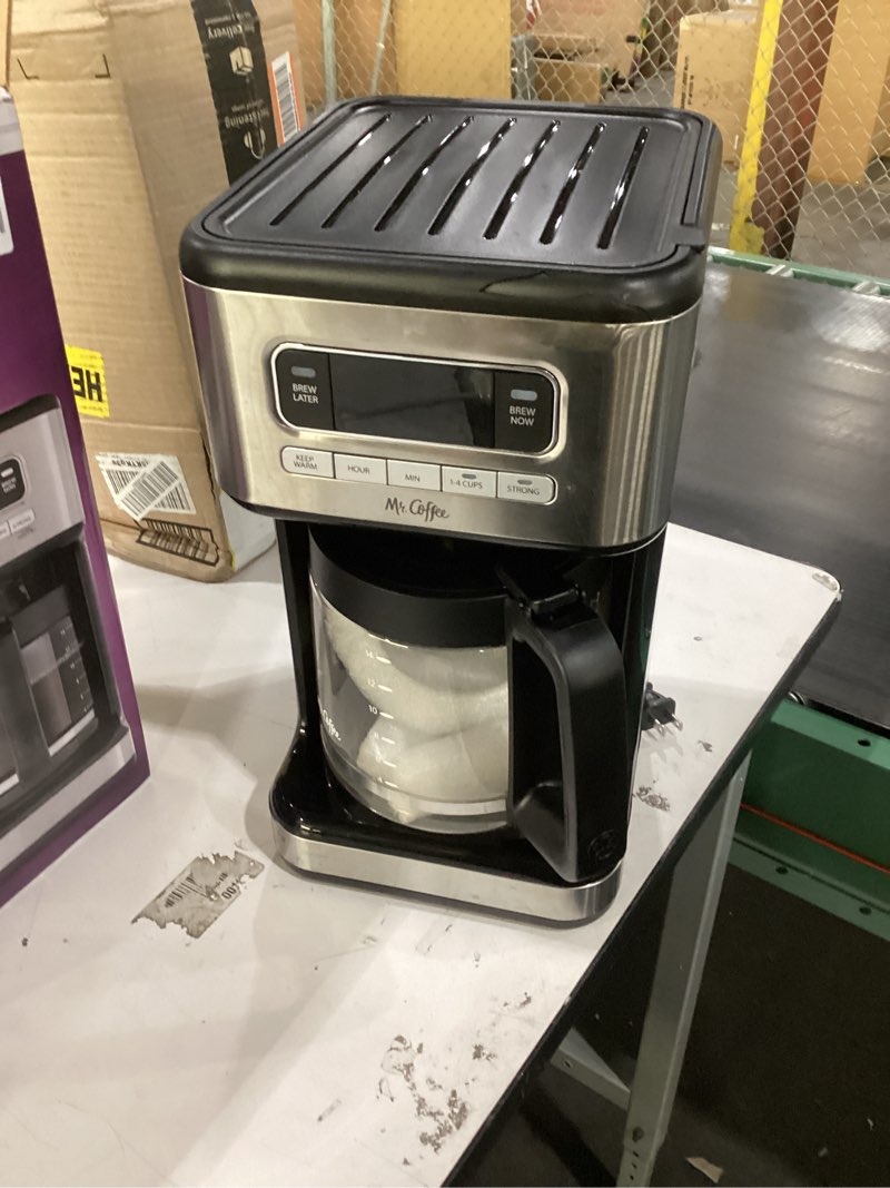 Condition photo showing New/Like New for Mr. Coffee 14 Cup Programmable Coffee Maker Stainless Steel