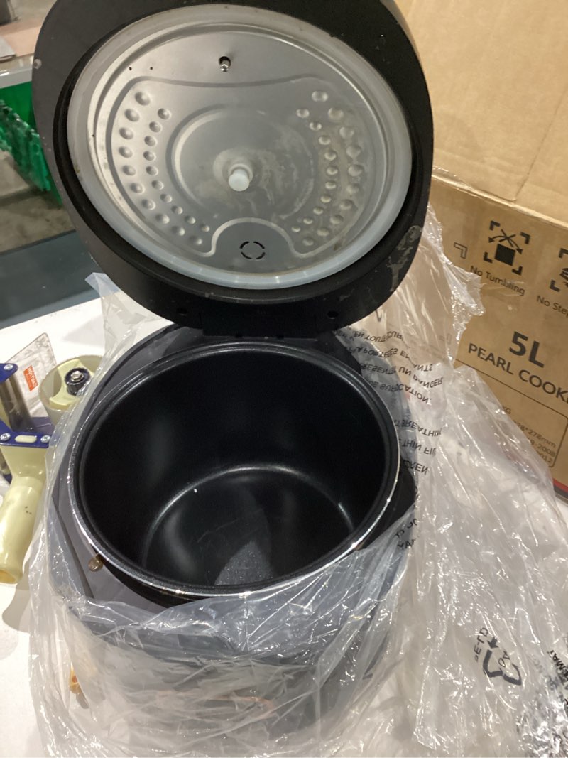 Condition photo showing As Is for wantjoin boba maker machine commercial boba cooker commercial boba pearl maker for bubble tea milk tea boba pot for tapioca pearls for restaurants milk tea stores dessert stores lounge bars 110v 5.3 quarts black