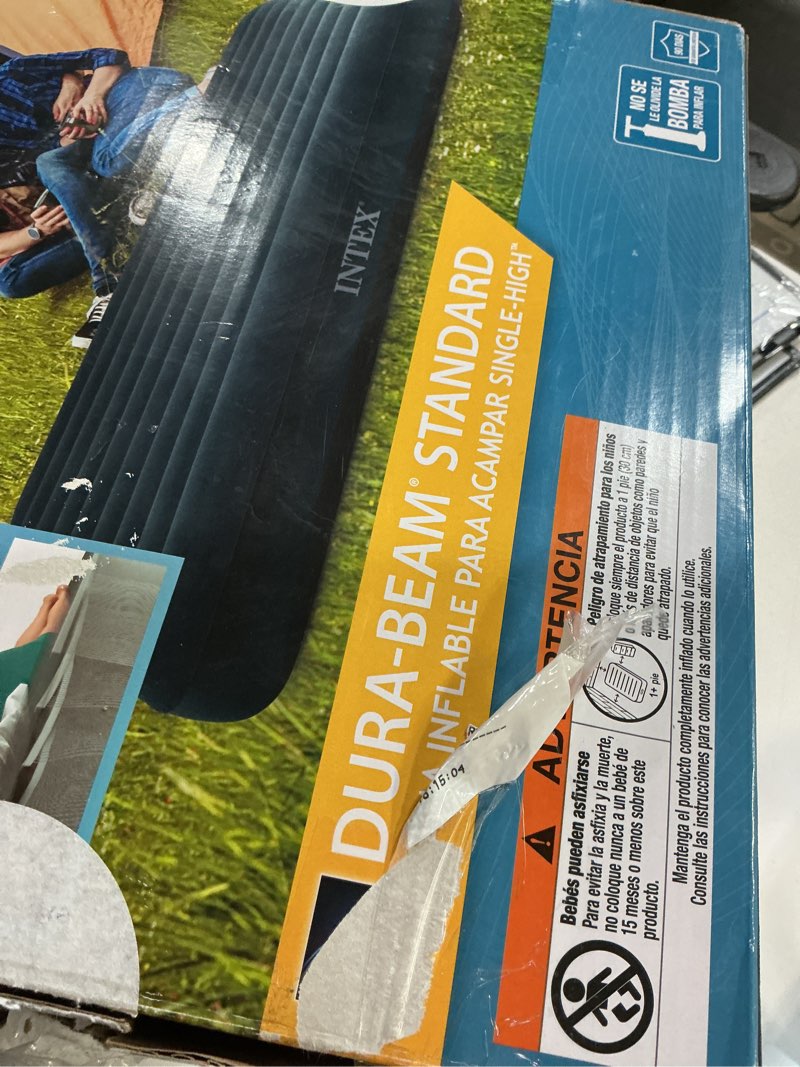 Condition photo showing As Is for intex 10  standard durabeam airbed - pump not included - queen