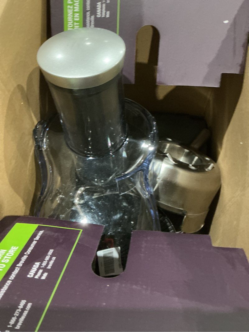 Condition photo showing As Is for breville juice fountain elite 800jexl, silver