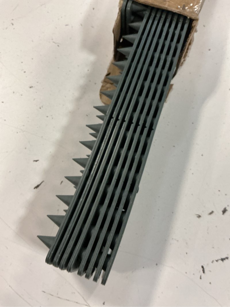 Condition photo showing Good Condition for pack of 10 plastic bird deterrent spikes for birds, pigeon, squirrel, raccoon, crow, and cat anti-climb strips to deter theft - suitable for wall, windowsill, railing, fence, and roof - grey gray