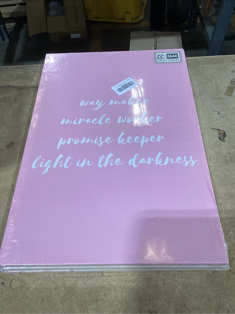 Condition photo showing Good Condition for 3pcs pink christian bible verse canvas wall art bow preppy painting picture wall decor trendy pastel poster print artwork for christian home apartment bedroom girls room home decoration canvas 24l" x 16w"