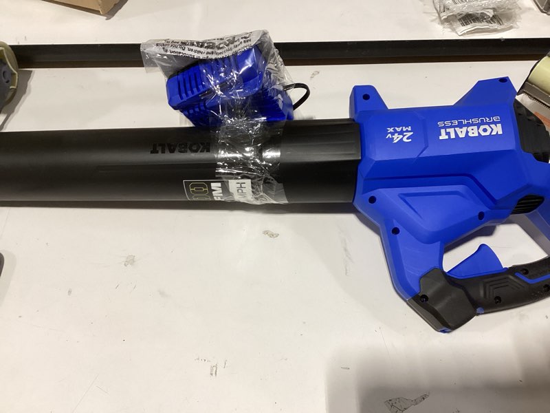 Condition photo showing Good Condition for kobalt 24-volt 500-cfm 120-mph battery handheld leaf blower 4.0 ah battery included charger included