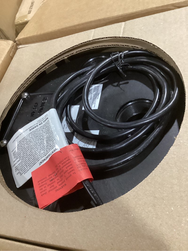 Condition photo showing New/Like New for little giant wrsc-6 115-volt, 1/3 hp, 2760 gph compact under sink drainosaur automatic sump pump/basin system with 10-ft. cord, black/blue, 506065 1.5 system