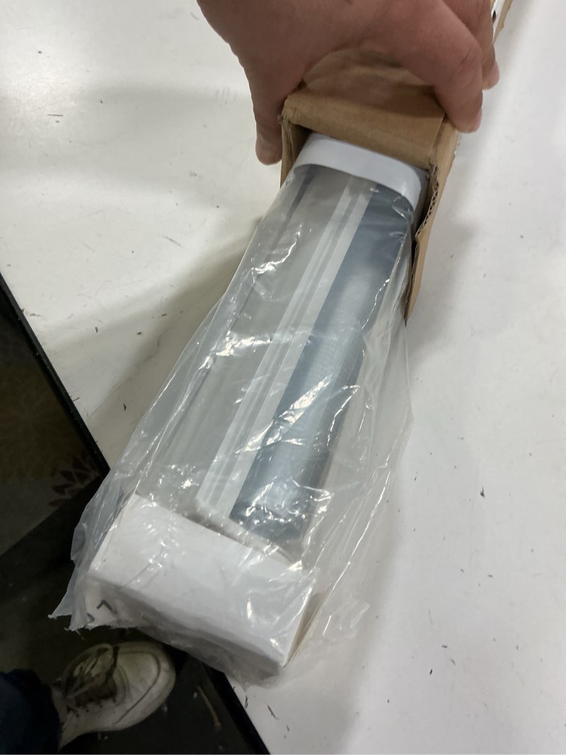 Condition photo showing Good Condition for LazBlinds No Drill Zebra Blinds for French Door, Cordless Blinds for Door with 27" Covering Width, Small Gap Design Light Filtering Sheer Shades for Indoor Windows, 27 5/8" W x 42" L, White, 1 Panel Light Filtering - White 27"W x 42"H