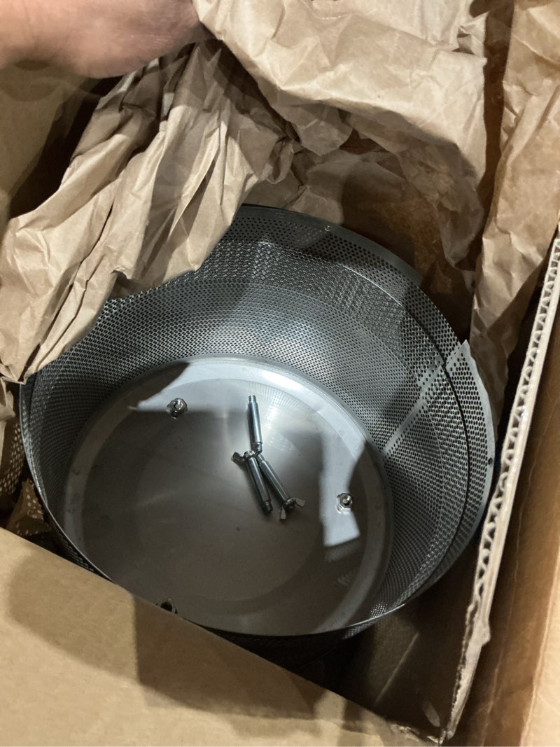 Condition photo showing As Is for patio heater emitter screen main burner net cover heater replacement parts 304 will not rust steel double net 10 3/4" diameter applied to most gas patio heater (emitter screen)