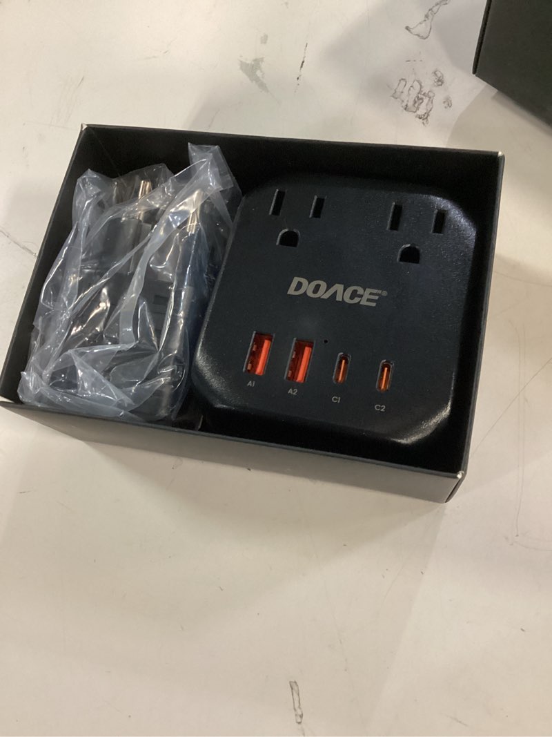 Condition photo showing Good Condition for doace 100-240v to 100-120v voltage converter us to europe for hair dryer - 2000w converter for european travel, power converter adapter combo with 2 pd/qc & uk/au/us/it/european travel plug adapters black