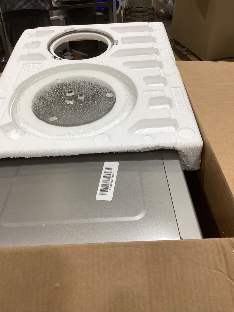 Condition photo showing As Is for breville bmo650sil compact wave soft close countertop microwave oven, silver