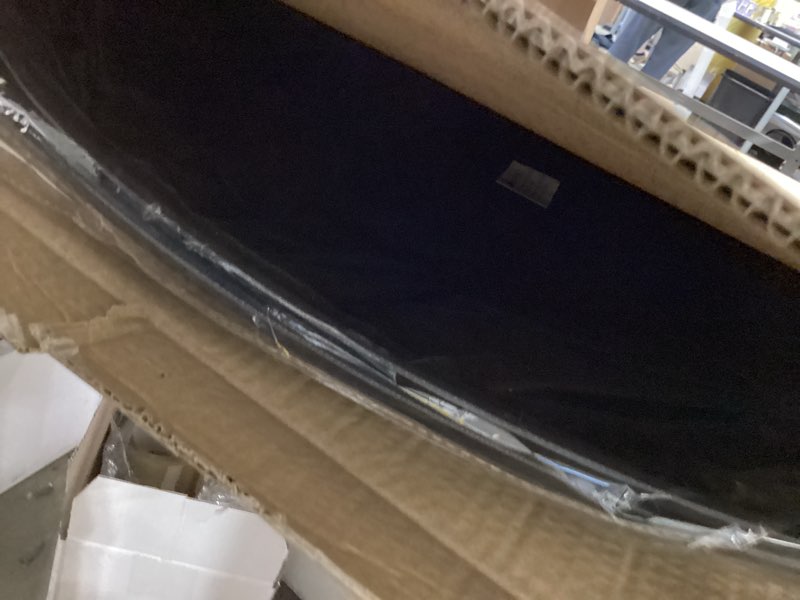 Condition photo showing Good Condition for 2 pcs large restaurant serving trays 24" x 29" oval plastic food serving tray non slip rubber lined black serving tray for cafeteria (2)