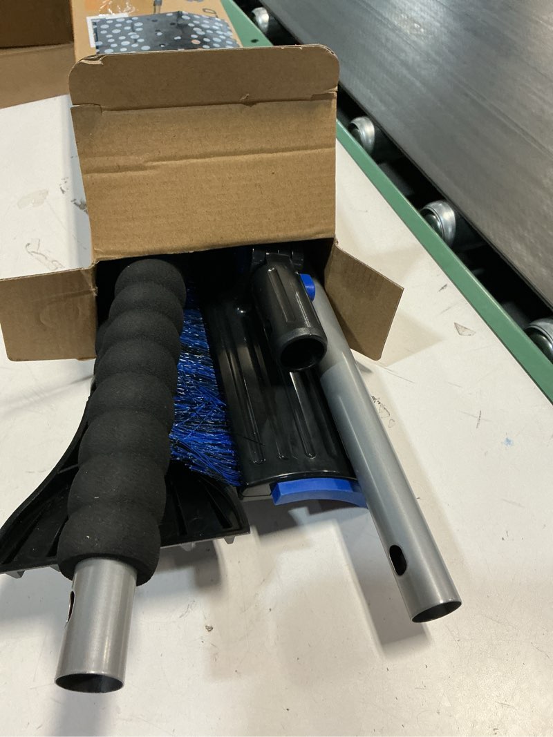 Condition photo showing Good Condition for helloleiboo 2025 extra long 55.7" ice scrapers for car windshield multi-functional detachable car ice scraper with foam grip and 270° pivoting brush head snow brush for suv truck auto (blue)