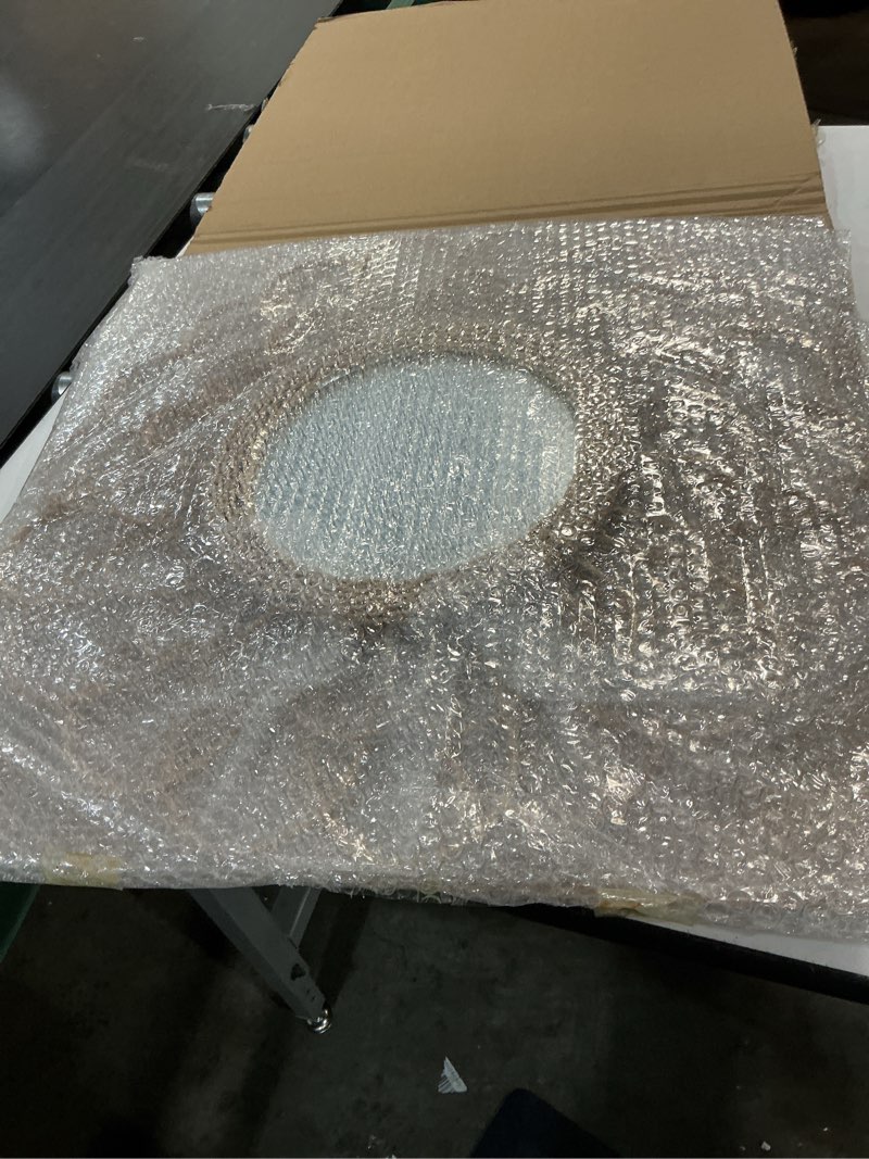 Condition photo showing Good Condition for oypeip 22" large rattan innovative art decoration round makeup mirror dressing bedroom bathroom wall hanging mirrors craft photo props,glass decor